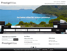 Tablet Screenshot of prestigevillas.com